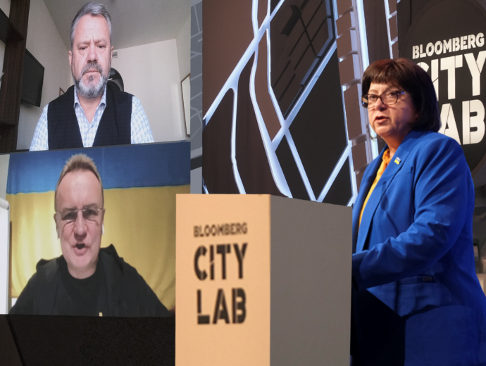 Natalie Jaresko spoke with Ukrainian Mayors at the Bloomberg CityLab 2022